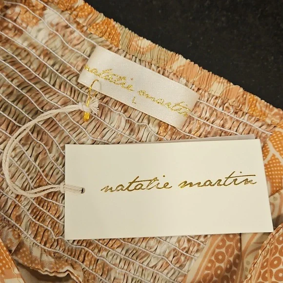 💕NATALIE MARTIN💕 Sophie Dress ~ Jungle Print Clay 100% Silk Large L NWT - Picture 15 of 16